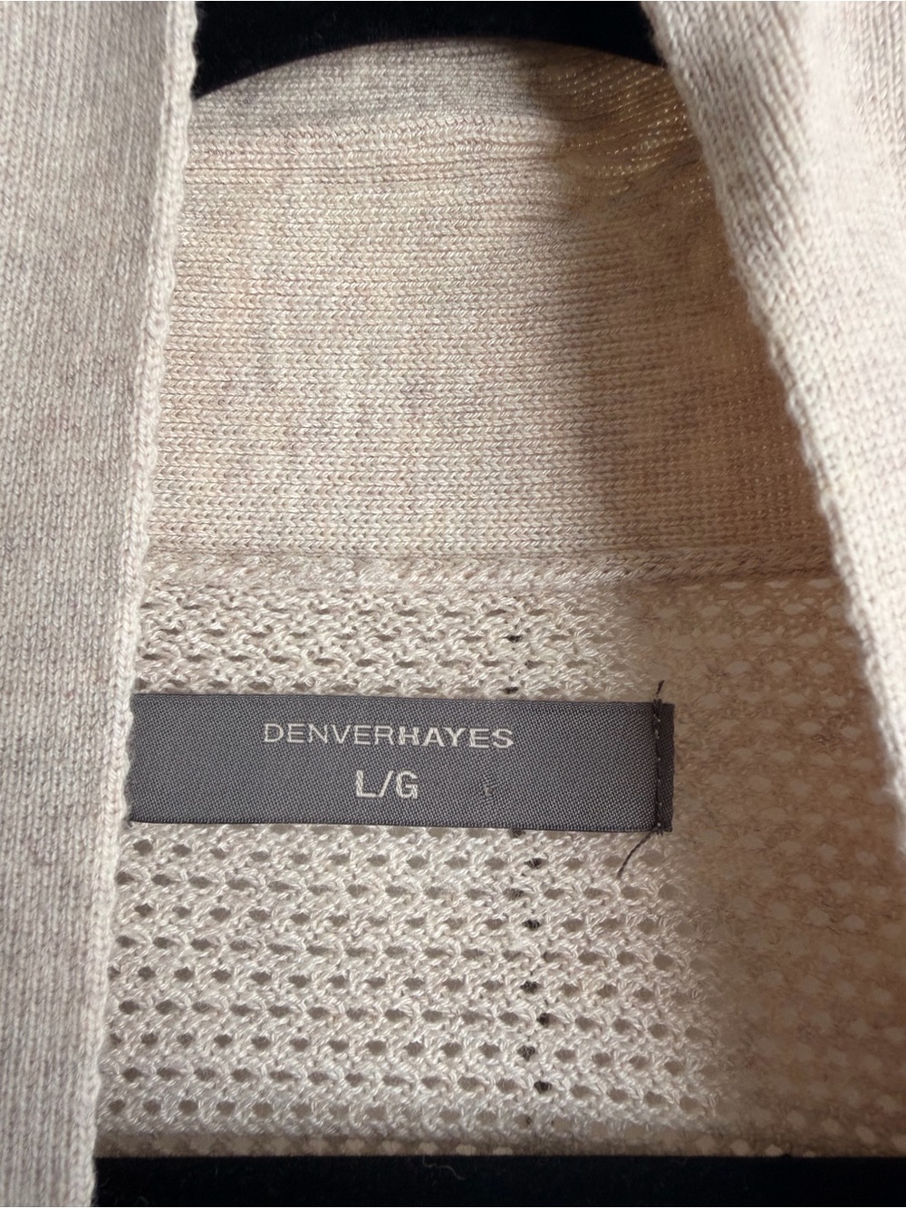 Denver Hayes Cream Open-Front Women's Cardigan Sweater - Picture 2 of 3